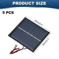 thumbnail image 2 of Uxcell 5 Pcs 3V 0.45W 150mA Mini Solar Panels, Small Polycrystalline Solar Cell Panel with 2 Cable for DIY Electric Toy Materials Kits Charger, 60mm x 55mm, 2 of 6