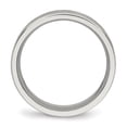 thumbnail image 3 of Auriga Fine Jewelry Stainless Steel Brushed and Polished Diamond-cut 6.5 mm Band for Women Size 9.5, 3 of 6