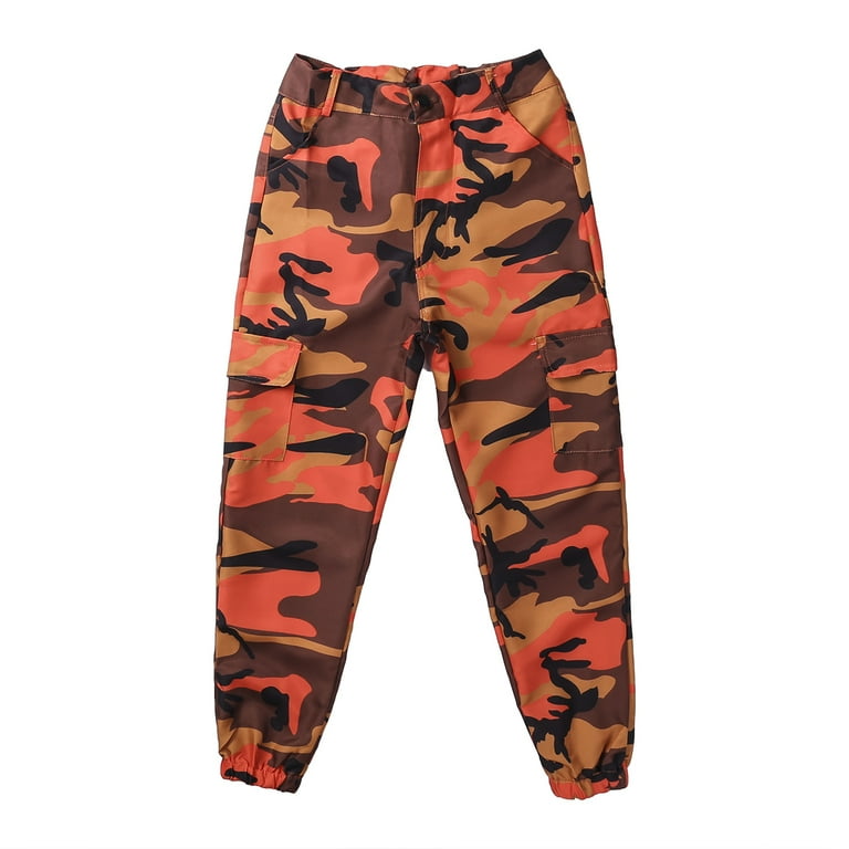 Plus size orange camo pants deals