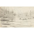 thumbnail image 3 of Winslow Homer 18x13 Black Modern Framed Museum Art Print Titled - Canoes on a Lake (1897), 3 of 5