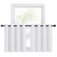 thumbnail image 2 of NICETOWN Blackout Curtains for Bedroom, Small Window Valances Tiers Curtain Set Light Block Privacy Grommet Drapes for Kitchen Kids Nursery Bathroom, 52"x30", Pure White, 1 Pair, 2 of 7