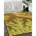 thumbnail image 2 of Ahgly Company Indoor Round Patterned Golden Brown Yellow Area Rugs, 5' Round, 2 of 6
