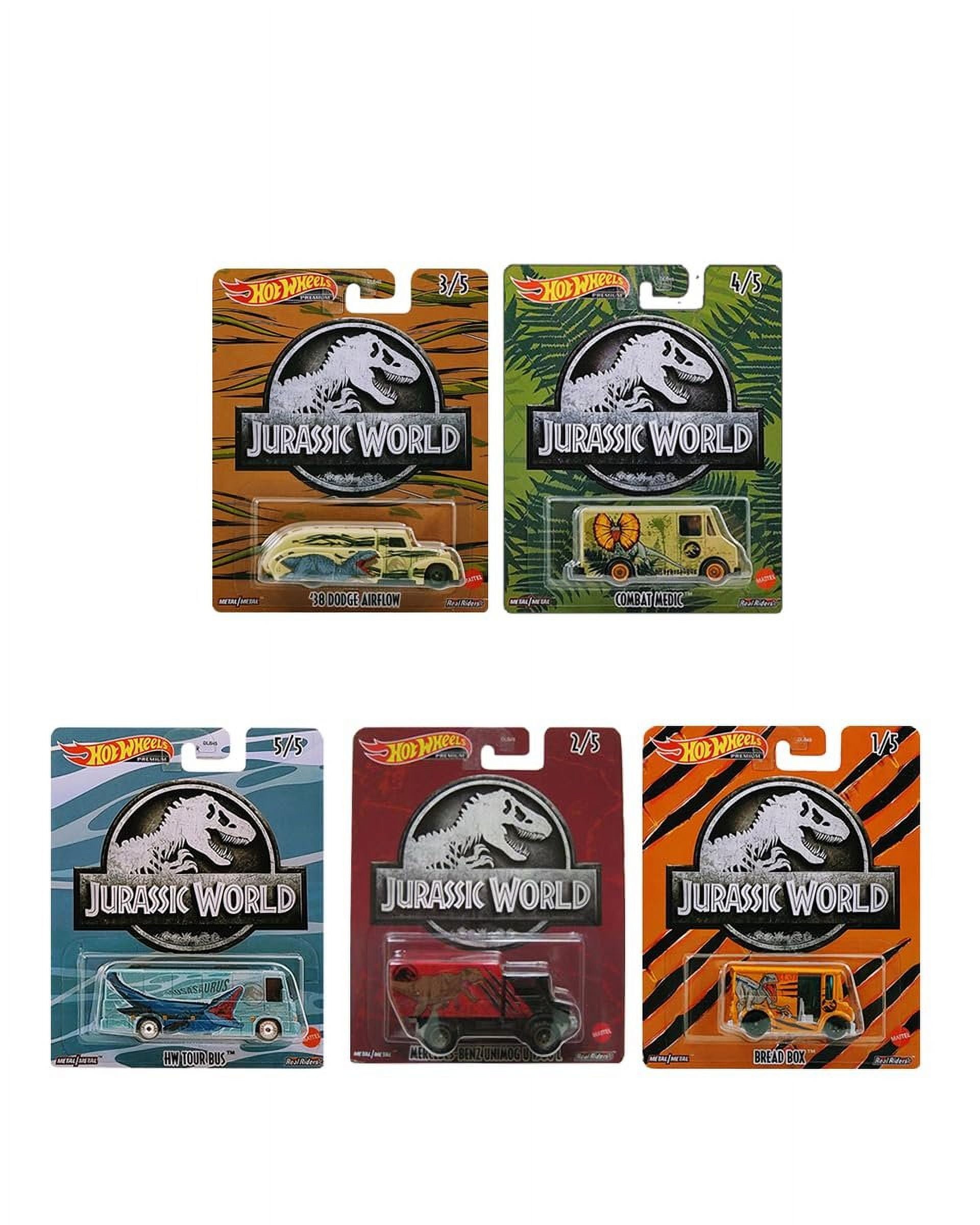 Hot Wheels Jurassic World 2022 Pop Culture Complete 5‑Pack (DLB45‑946Q)