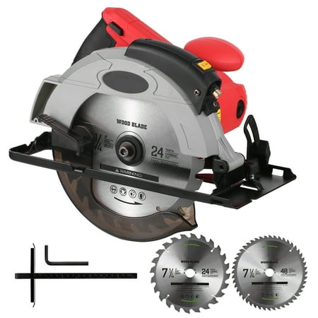 

moobody 12A 5500RPM Corded Circular Saw with 7-14 Circular and Guide Max Cutting Depth 2.45 (90°) 1.81 (45°) for Wood and Log Cutting 3
