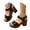 Black, variant on Womens Suede Platform Chunky Heel Retro Studded Sandals Fashionable Open Toes And A Toe Design for Casual Vacation Work Date Outfits