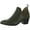 Brown, variant on JOURNEE COLLECTION Womens Brown Snake V Cut Slits Back Pull Tab Cushioned Terri Almond Toe Block Heel Slip On Booties 8 M