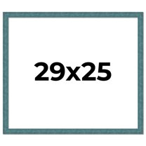 29x25 Frame Blue Rustic Barnwood Solid Wood Picture Frame Width 1.25 Inches | Interior Depth 0.5