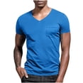 thumbnail image 7 of APEXFWDT Men's Short Sleeve V Neck T-Shirt Big&Tall Basic Athletic Shirt,XL,Sky Blue, 7 of 7