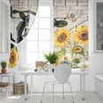 thumbnail image 5 of Yellow Sunflowers Blackout Curtains for Bedroom, Farmhouse Cow Barn Doors Floral Butterfly Thermal Insulated Kitchen Drapes with Grommets, Light Blocking Window Treatment, 2 Panels 52" x 90", 5 of 7