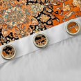 thumbnail image 4 of jejeloiu Retro Boho Floral Black Out Curtains,Boho Mandala Curtains Pack of 2 (42x63 Each),Orange Black Bedroom Curtains For Kids,Super Cozy Room Decor, 4 of 6