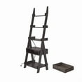 thumbnail image 2 of Utopia Alley Ladder Shelf, 5 Tier Ladder Bookshelf with Power Outlet, USB Port, Fast Charging and Drawer, Wood Ladder Shelves, Espresso, 2 of 12