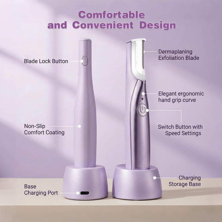 Sonic Dermaplaning Tool for Women, Rechargeable Face Dermaplane