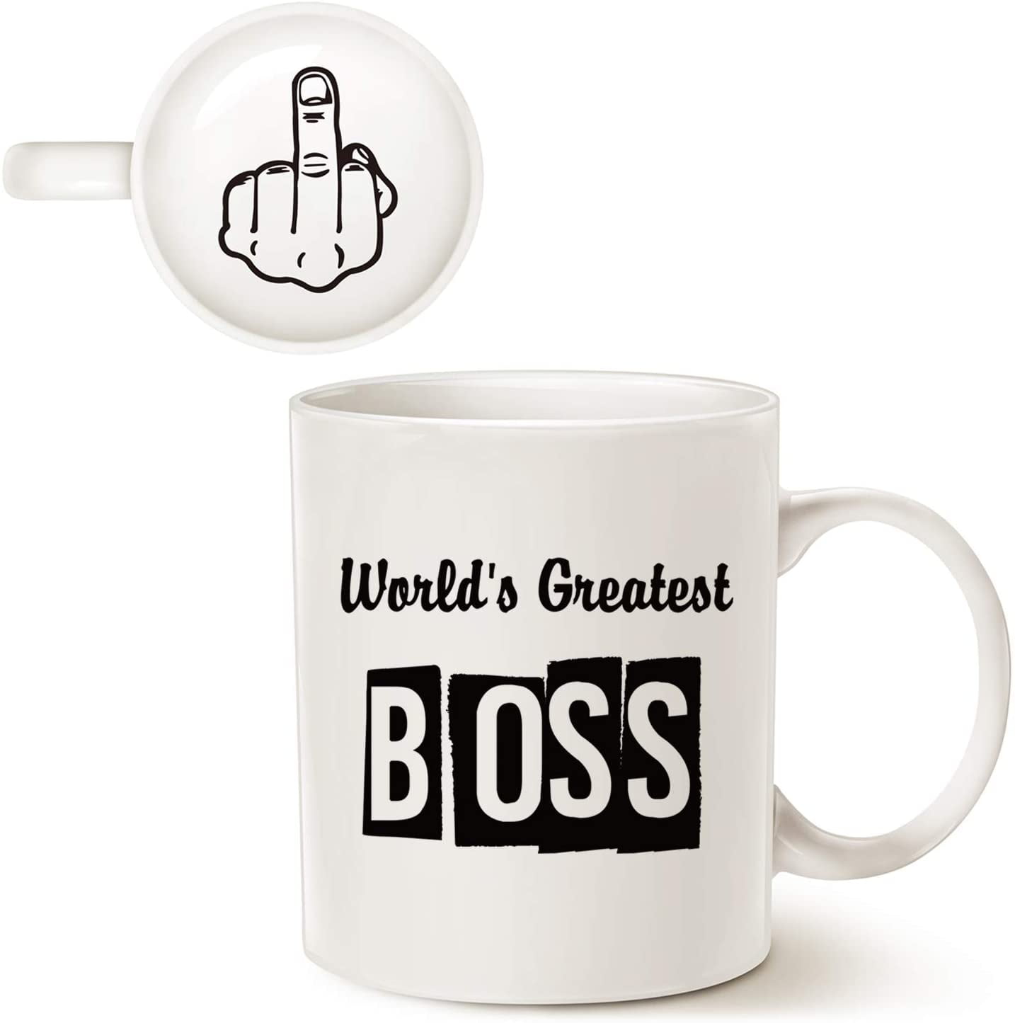 Mug And Coaster Set World's Best Boss White 