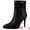 Black, variant on DARING DIVA Women's Side Zip Solid Pointy Toe Stiletto Heel Ankle Boots Green US 7.5