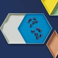 thumbnail image 3 of Yunuqso Polygonal Desktop Storage Tray Geometric Rhombus Metal Hexagonal Compote, 3 of 5