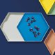 thumbnail image 3 of Bandeja de almacenamiento de escritorio poligonal, compota Hexagonal de Metal rombo geométrico, 3 of 5