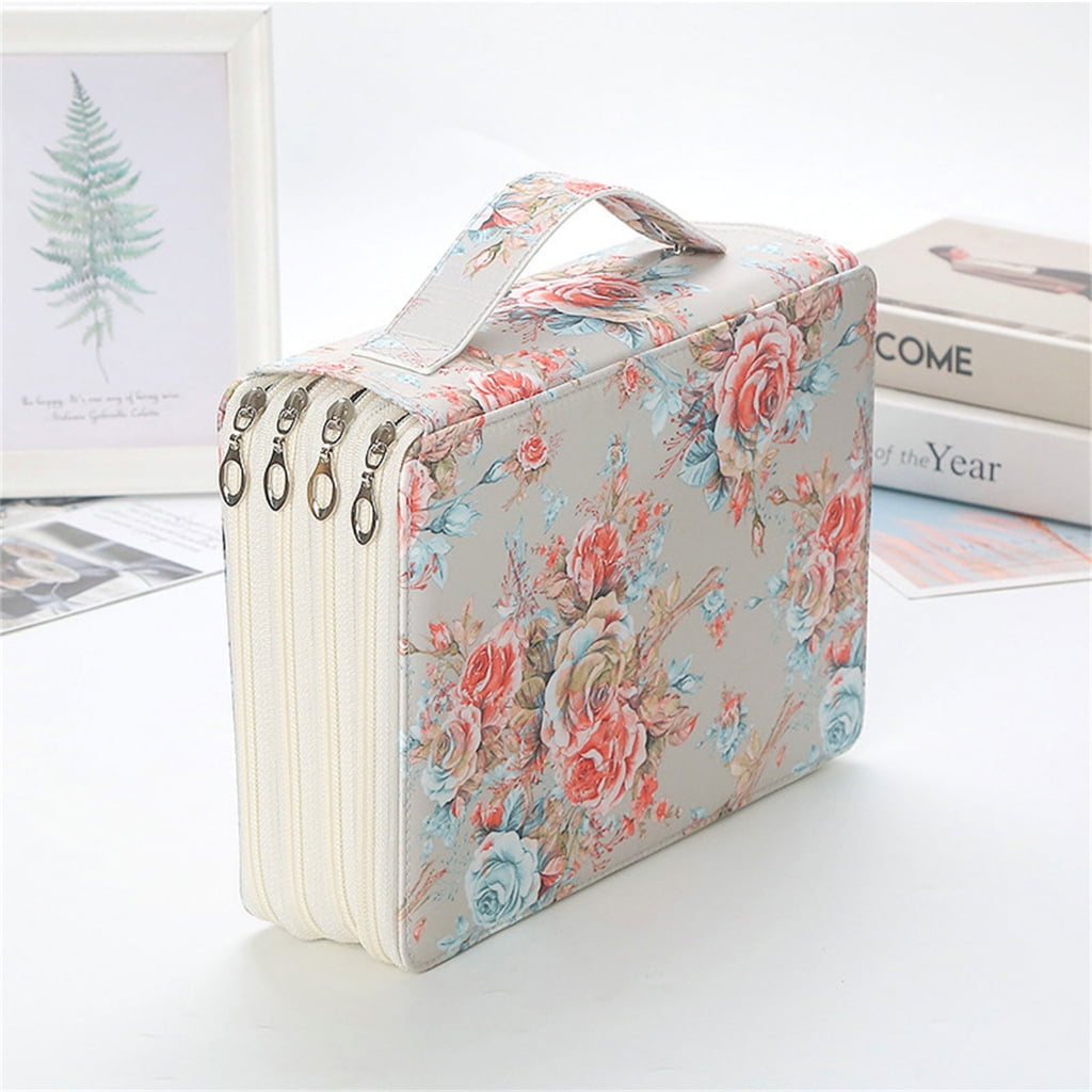 200 Compartments Zippered Pencil Organizers Bag, Multifunction Large Pencil Case