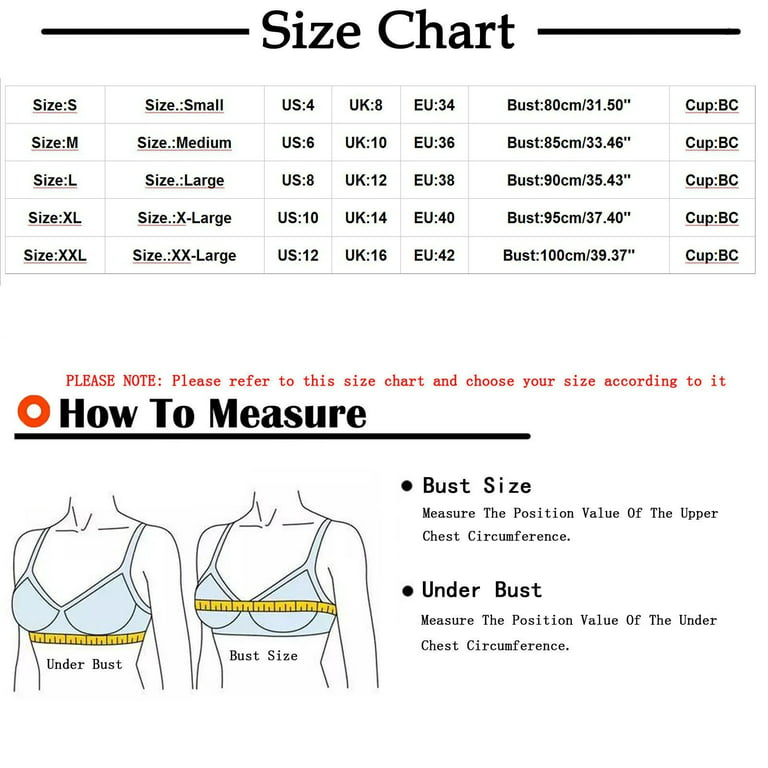 Bigersell Sports Bra for Women Lace Comfortable Breathable Printed Non-Wired  Bra Tall Size Padded Strappy Sports Bras, Style 4680, 42B 