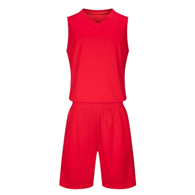 RXMEKW Football Uniform Set For Kids With Short Sleeve Jersey And Shorts For Sports Training And Matches In Solid Color