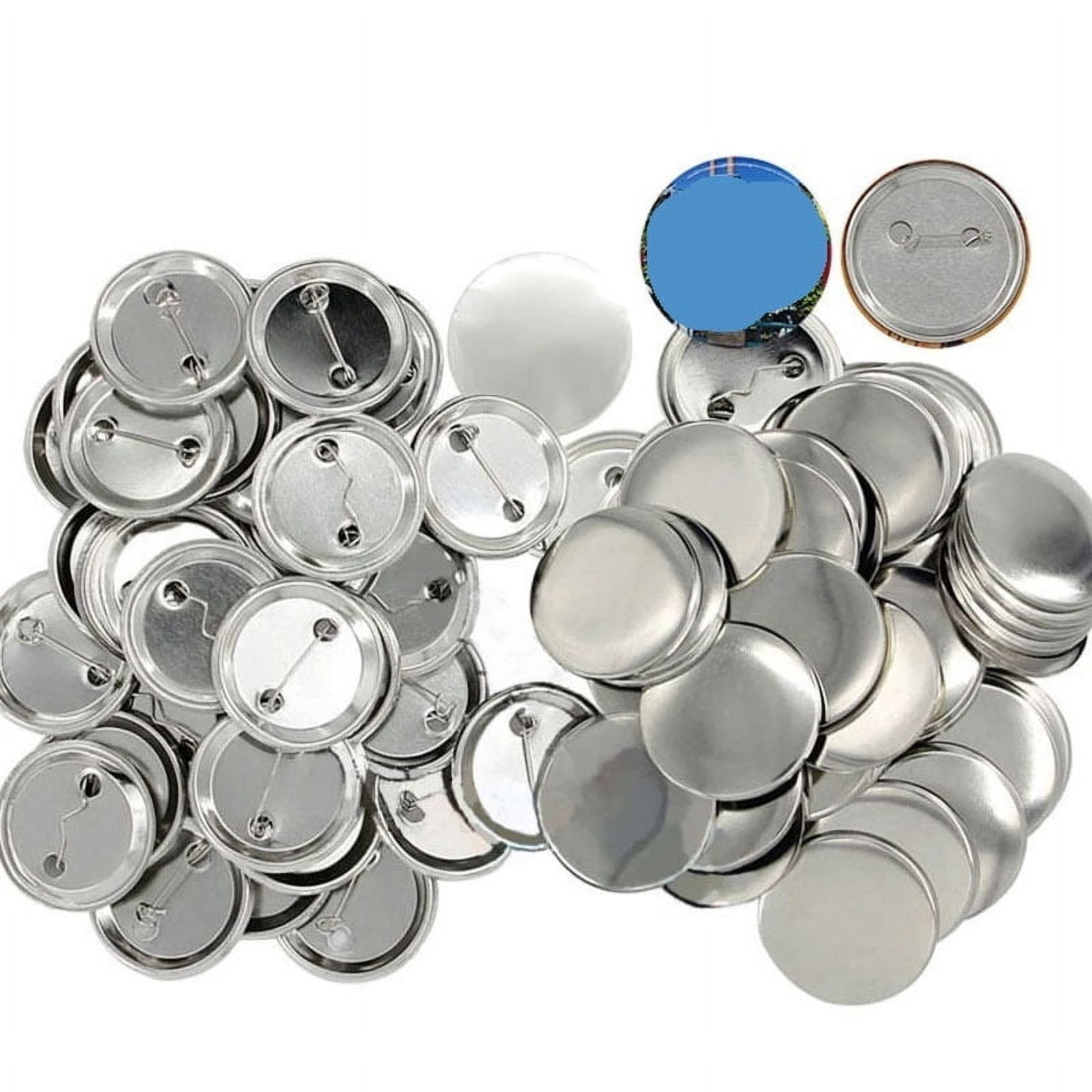 100PCS Metal Button Pins Blank Button Badge Parts Maker 44MM ,Beginner-Friendly