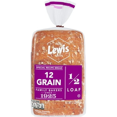 Lewis Bake Shop 12 Grain Half Loaf Bread, 1/2 Loaf, 12 oz