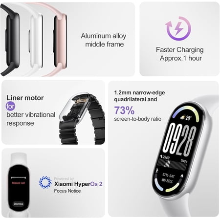 Xiaomi Mi Smart Band 10(2025) - Ceramic Edition - 1.72" AMOLED Display | 21 Days Battery Life | Touchscreen, Multi-Sport Tracker, Activity Tracker, Heart Rate Monitor | BT5.4 - White