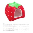 thumbnail image 3 of Scmkd Strawberry-Shaped House Pet Kennels With Fleece, Suitable For Cats & Medium, Small Dogs, 3 of 14