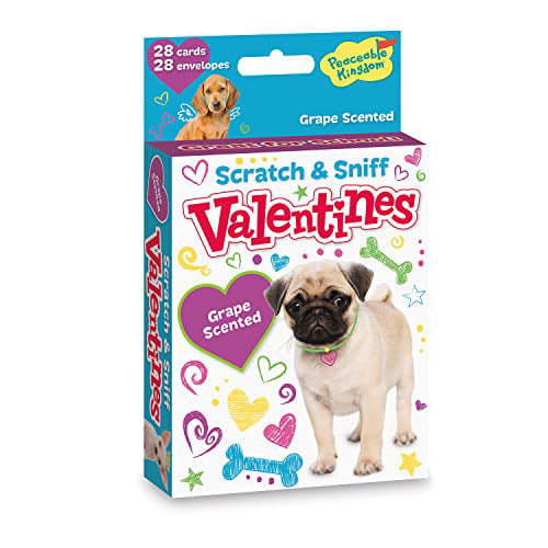 Peaceable Kingdom Scratch and Sniff Kitty Valentine 1 Count 