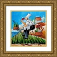 thumbnail image 1 of West, Ronald 15x15 Gold Ornate Wood Framed with Double Matting Museum Art Print Titled - Chefs Delivery, 1 of 4