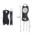 thumbnail image 3 of 1PC Foldable Metal Golf Turf Repair Tool With Magnetic Ball Marker And Pop-Up Button For Golf Green Fork Golf Tool Red, 3 of 6