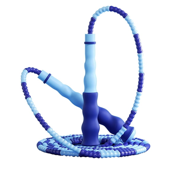 Soft Beaded Jump Rope, Adjustable Length Tangle-Free Segmented Skipping Rope for Women, Men & Kids, Cardio Fitness, Workout & Weight Loss Training(RL Blue 1 PC)