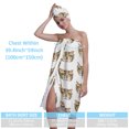 thumbnail image 4 of Colevkie 2 Pieces Women Bath Towel Set Bath Skirt & Shower Cap Quick Drying Portable Adjustable for Bathroom Travel Beach Sauna Wrap Towel Hair Drying Cap Printed Cute Kittens Pattern, 4 of 8