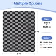 thumbnail image 3 of CozyDesg Shag Area Rugs,5'x8' Soft Fluffy Floor Rugs Checkered Carpet，Washable Area Rugs for Living Room Bedroom Decor,Black & Grey, 3 of 8