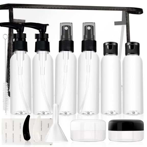 Travel Bottles For Toiletries, TSA Approved 13Pcs Leak Proof Travel Bottles Set, High Transparency Plastic Travel Containers With Toiletries Bag For Cosmetics Shampoo Lotion Cream
