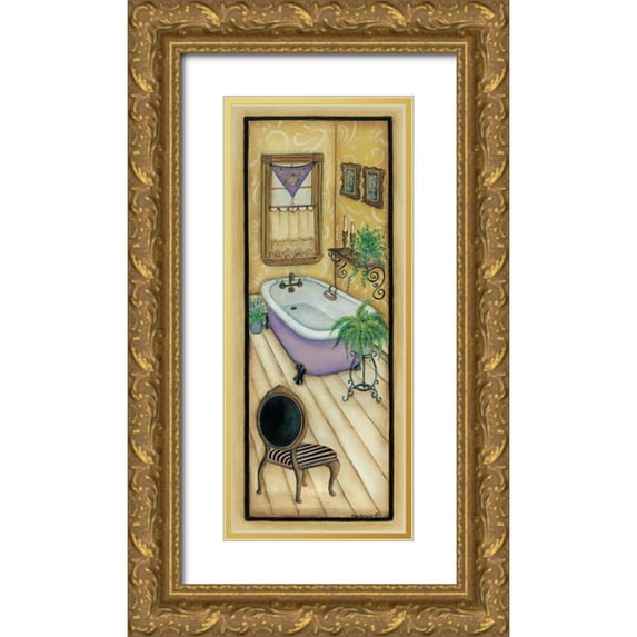 Lewis, Kim 8x14 Gold Ornate Wood Framed with Double Matting Museum Art Print Titled - Purple Tub