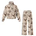 thumbnail image 5 of Glofpot Womens Casual Tracksuit, Turtleneck Sweatshirt & Wide Leg Pants Women Two Piece Set, Plus Size Sweat Shirt & High Waist Pants, Drawstring Jogging Set,for Casual Daily Travel, Deer Bow Print, 5 of 8