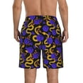 thumbnail image 3 of Yiaed Golden Snake And Purple Rose Print Men's Swim Trunks with Lining Quick Dry Sports Shorts Beach Shorts Boardshorts-XX-Large, 3 of 5
