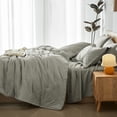 thumbnail image 2 of Davulos King Size Comforter Set Grey,7 Pieces Bed in a Bag King Diamond Pattern Bedding Sets with Comforter,Sheets, Pillowcases & Shams, 2 of 9