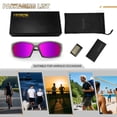 thumbnail image 7 of KANASTAL Purple Sports Sunglasses Womens Mens Polarized Wraparound Cycling Rectangular Curved Running Golf Fishing Driving Hiking UV400 - Purple Mirror Lens, 7 of 7