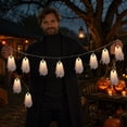 thumbnail image 4 of Halloween LED Ghost String Lights, 9FT Spooky Ghost Pendant Fairy Lights for Indoor Outdoor Yard, Porch, Fireplace and Party Decor (A), 4 of 8