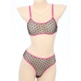 thumbnail image 5 of Conjunto de lencería microbikini con sujetador de malla de lunares transparentes para mujer, sujetador con tirantes finos, Top y Tanga de cintura alta, ropa interior, 5 of 5