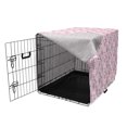 thumbnail image 3 of Valentine's Day Dog Crate Cover, Dandelions in the Form of Hearts on a Plain Background Print, Easy to Use Pet Kennel Cover Small Dogs Puppies Kittens, 7 Sizes, Dark Coral Pink, by Ambesonne, 3 of 6
