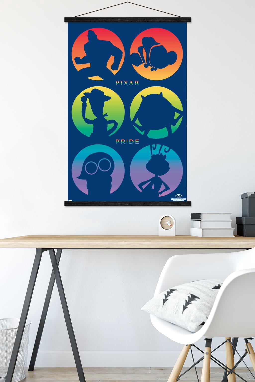 Disney Pixar - Character Pride Wall Poster with Magnetic Frame, 22.375" x 34"