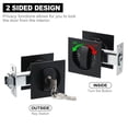 thumbnail image 5 of Uxcell Pocket Door Lock Square Contemporary Entry Privacy Sliding Door Lock, Matte Black, 5 of 6