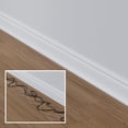 thumbnail image 4 of czcpp-15.7" White Quarter Round Cable Raceway, Corner Cord Cover, Self-Adhesive Floor Molding with Wire Channel, Baseboard Cable Hider - 0.87" (W) x 0.87" (H) x 15.7-inch Length - White, 4 of 4