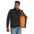 thumbnail image 5 of Men's Water-Resistant Softshell Jacket by 9 Crowns Essentials (XX-Large, Black/Safety Orange), 5 of 5