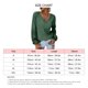 thumbnail image 5 of Mujer Top Cuello En V Linterna Manga Larga Encaje Moda Transpirable Casual Fit Blusa Verde S, 5 of 5