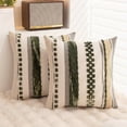 thumbnail image 4 of Velvet Throw Pillow Covers Striped Rectangular 18x18In Unbiased-Colored Sofa Pillowcases Black Velvet Pillow Covers, 4 of 6
