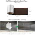 thumbnail image 4 of 3x60 Inch Leather Repair Kit, Self Adhesive Vinyl Repair Tape for Couch, Car Seat, Sofa, Boat Seat, Upholstery.Bonded Leather Repair Roll (Coffee), 4 of 6