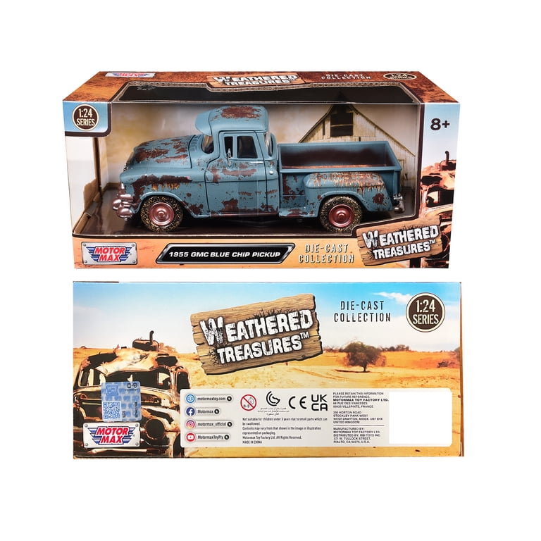 1955 GMC Blue Chip Pickup Truck Matt Blue (Rusted)  display picture 1